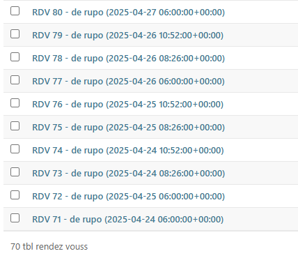 Exemple enregistrement